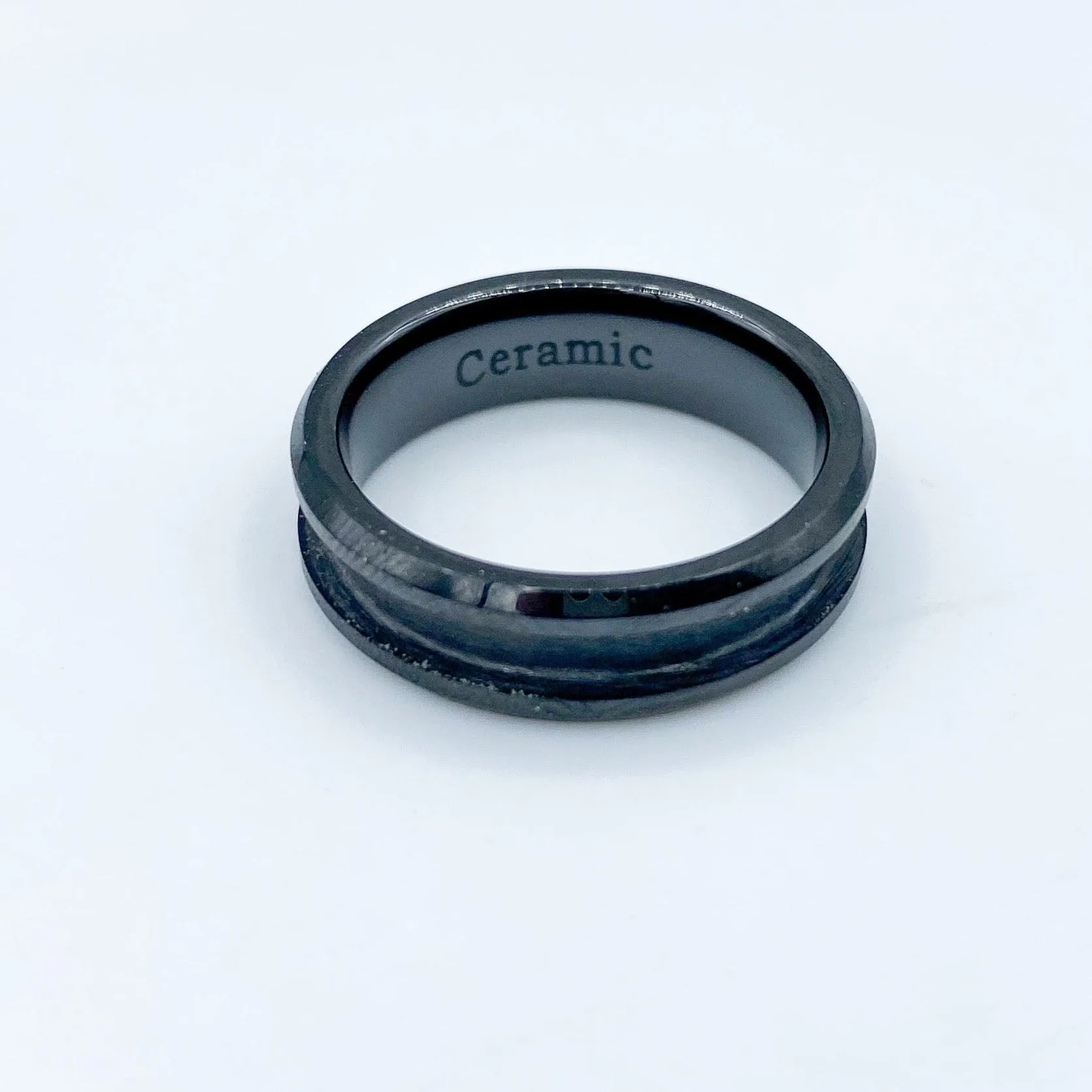 10 Pack - Black Ceramic Ring Blank
