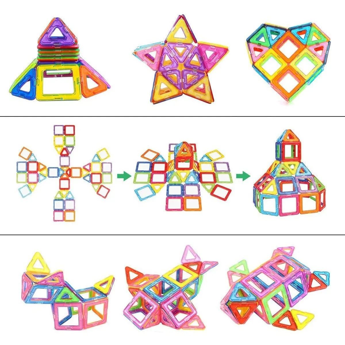 110 PCS Building Blocks Educational Stacking Blocks Toddler Toys for Preschool