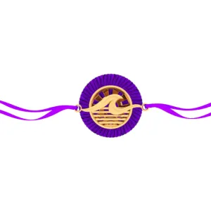 14k Wave Rising Majestic Gold Rakhi