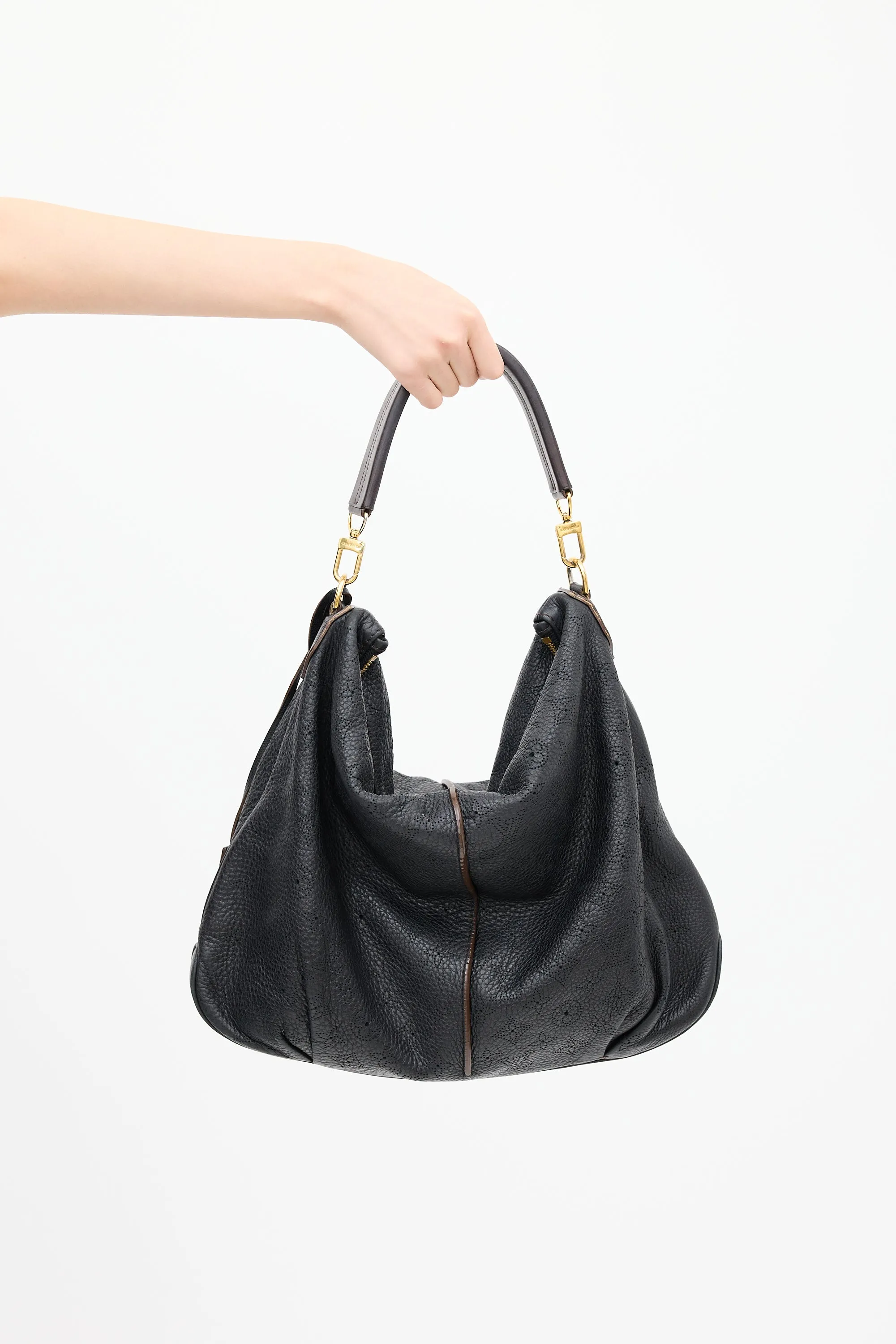 2012 Black Mahina Leather Selene MM Bag