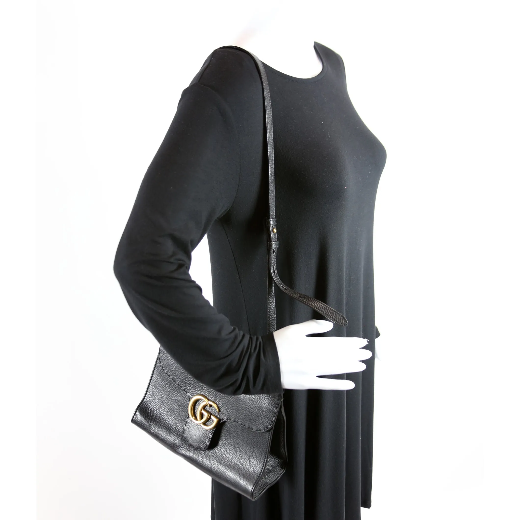 442622 Mini Marmont Top Handle Black