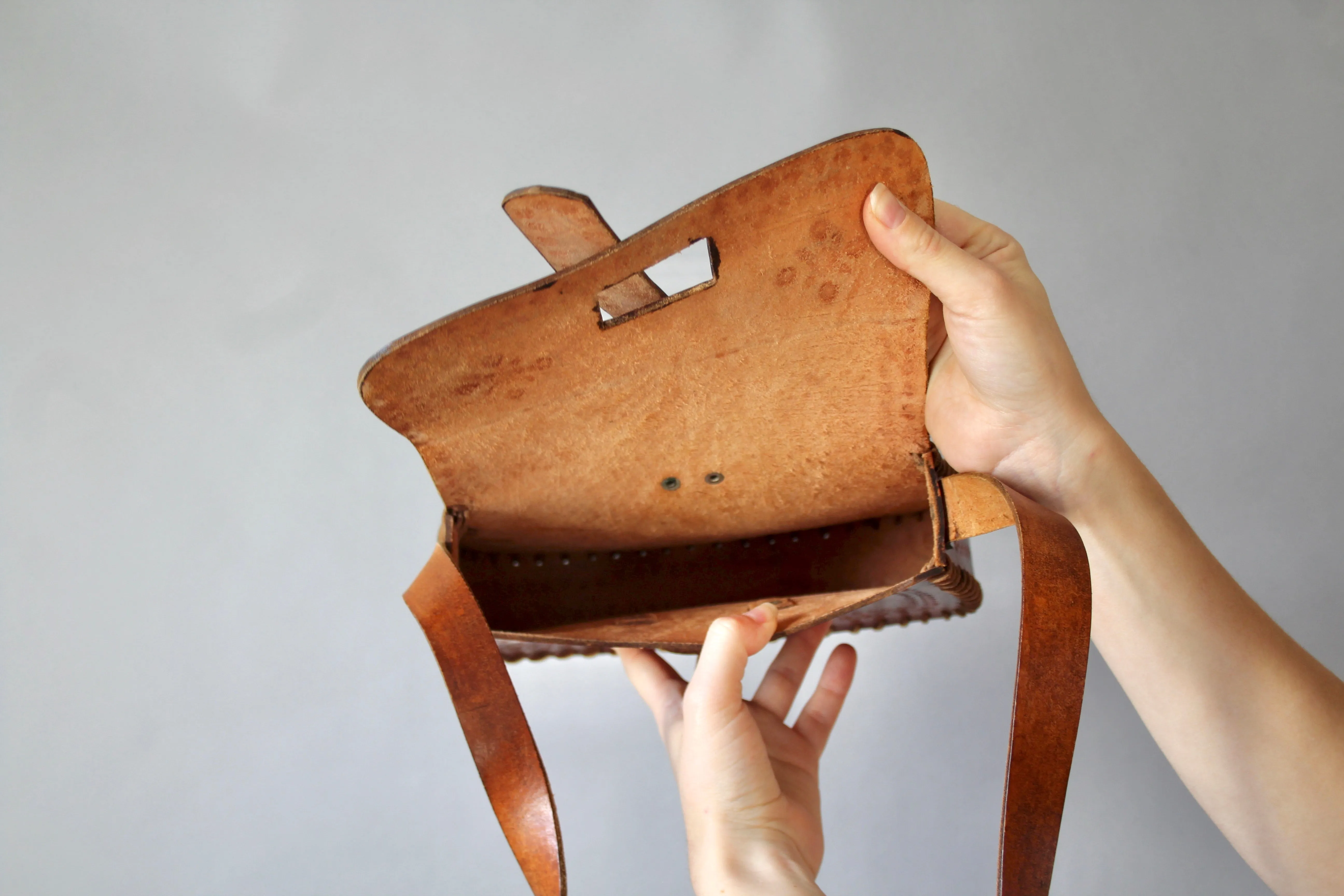 70s Leather Saddle Bag