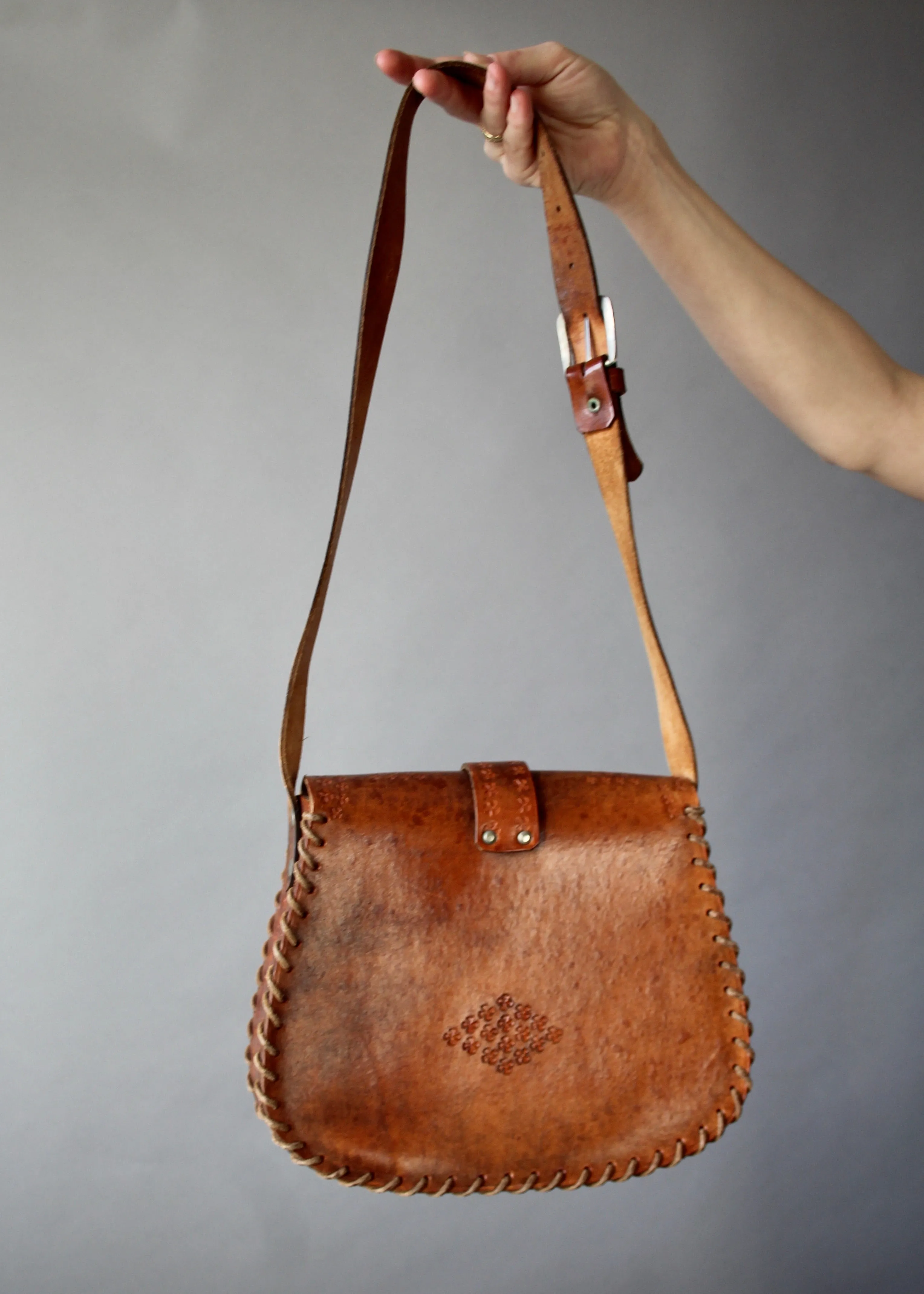70s Leather Saddle Bag