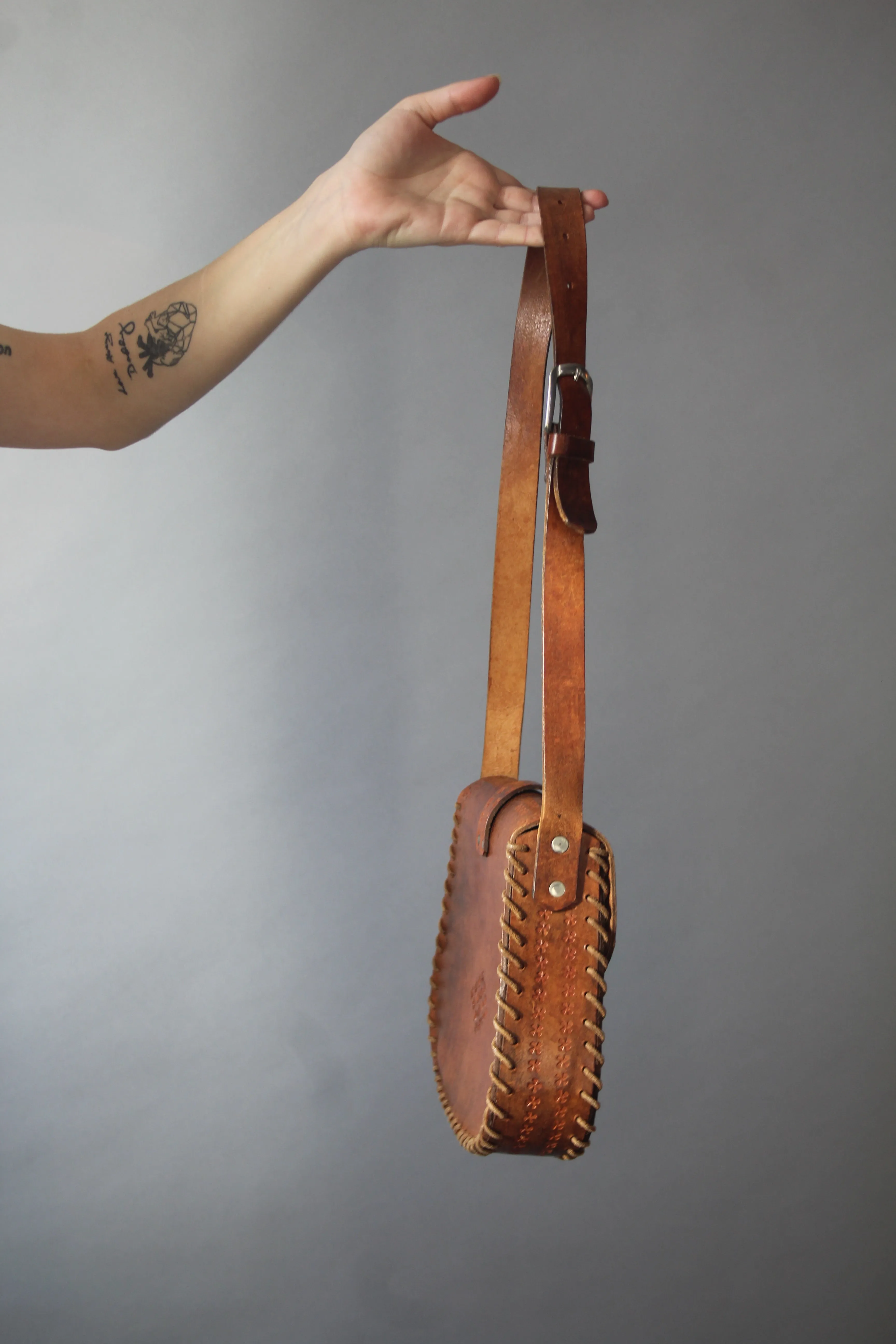 70s Leather Saddle Bag