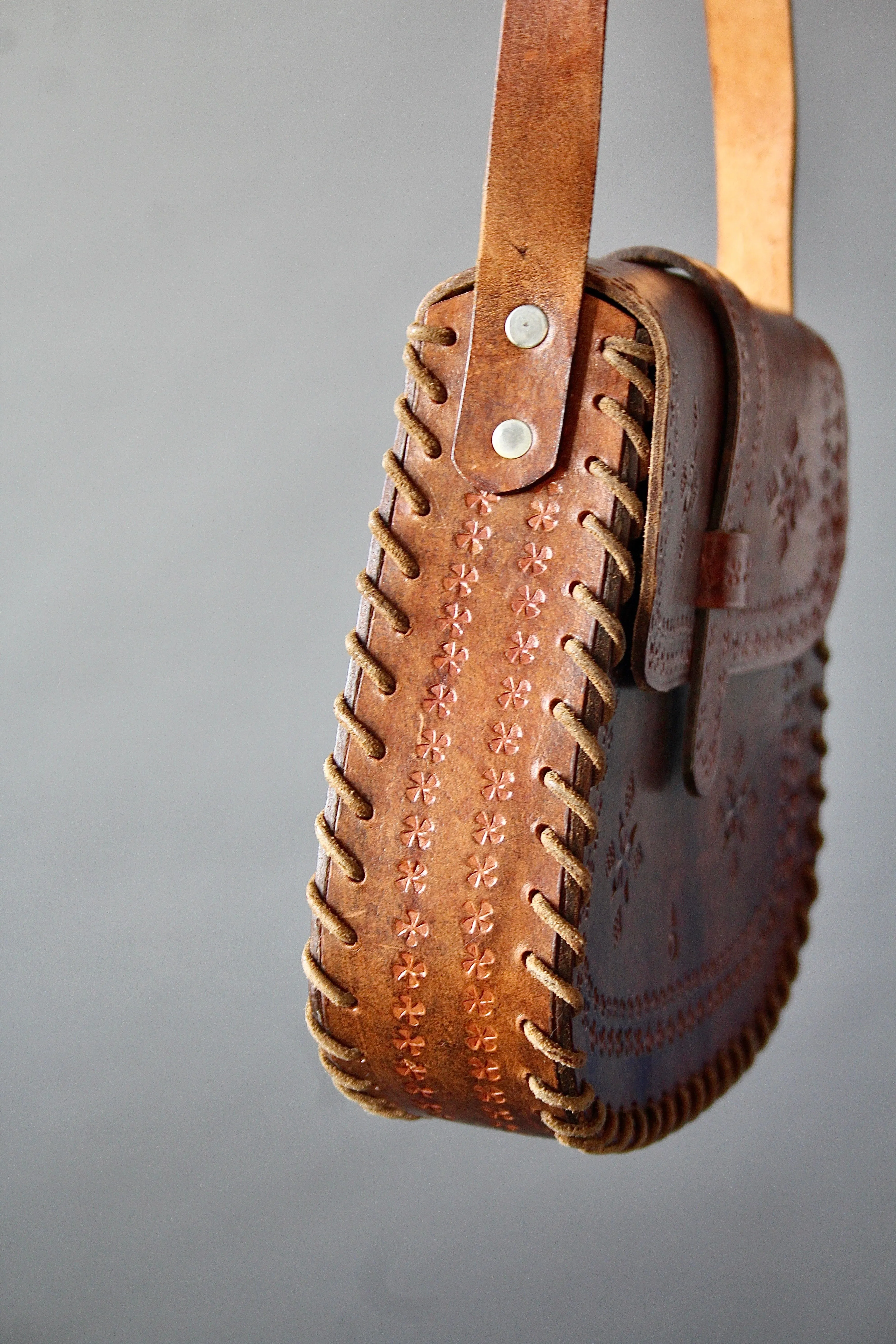70s Leather Saddle Bag