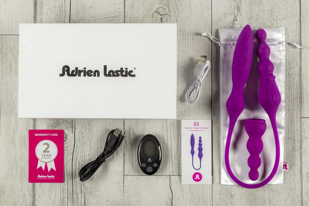 Adrien Lastic 2X Double Ended Vibrator with Remote Control