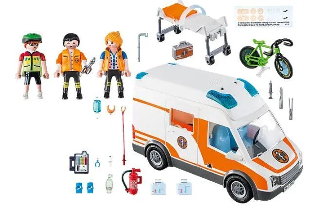 Ambulance with Flashing Lights