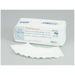 Amd Medicom Vital-Gauze Multi-Purpose Gauze Sponges Sponge Gauze Vitalgauze Ns4X4 4Ply 200/Pk 10Pk/Cs