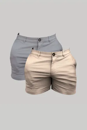 Athletic Fit Chino Shorts - Shorter Length 2-Pack