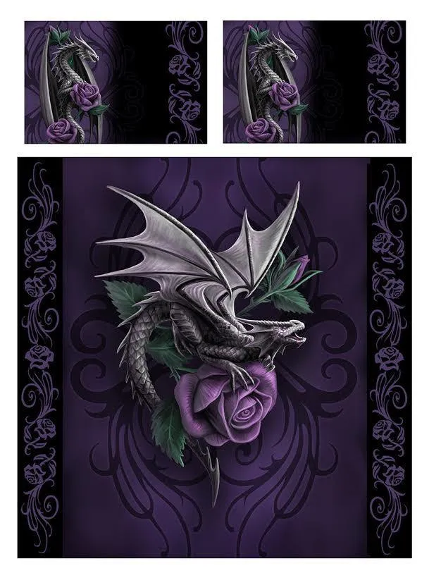 Autumn Bedroom Decor - DRAGON BEAUTY- Duvet & Pillow Covers Set UK Superking/US King