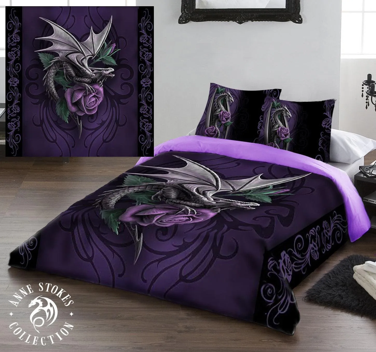 Autumn Bedroom Decor - DRAGON BEAUTY- Duvet & Pillow Covers Set UK Superking/US King