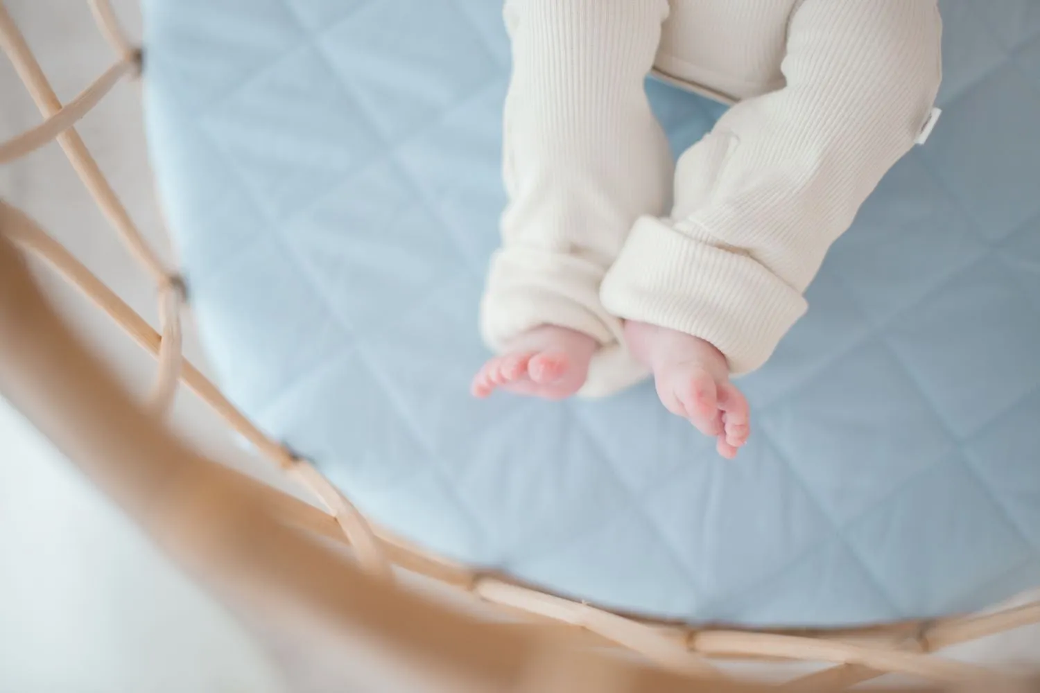 Bambella Designs Waterproof Bassinet Sheet/Change Mat Cover | Dusty Sky Blue