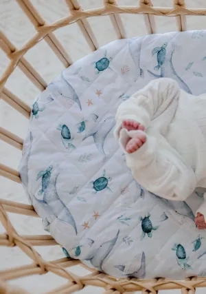 Bambella Designs Waterproof Bassinet Sheet/Change Mat Cover | Turtle Bay
