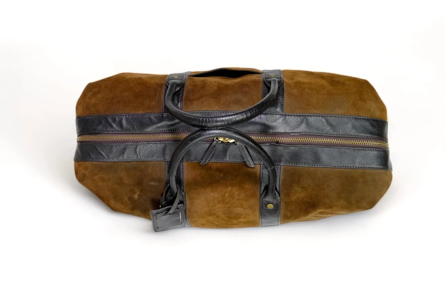 Baron - Brown Waxed Suede Weekend Bag 48h/50L