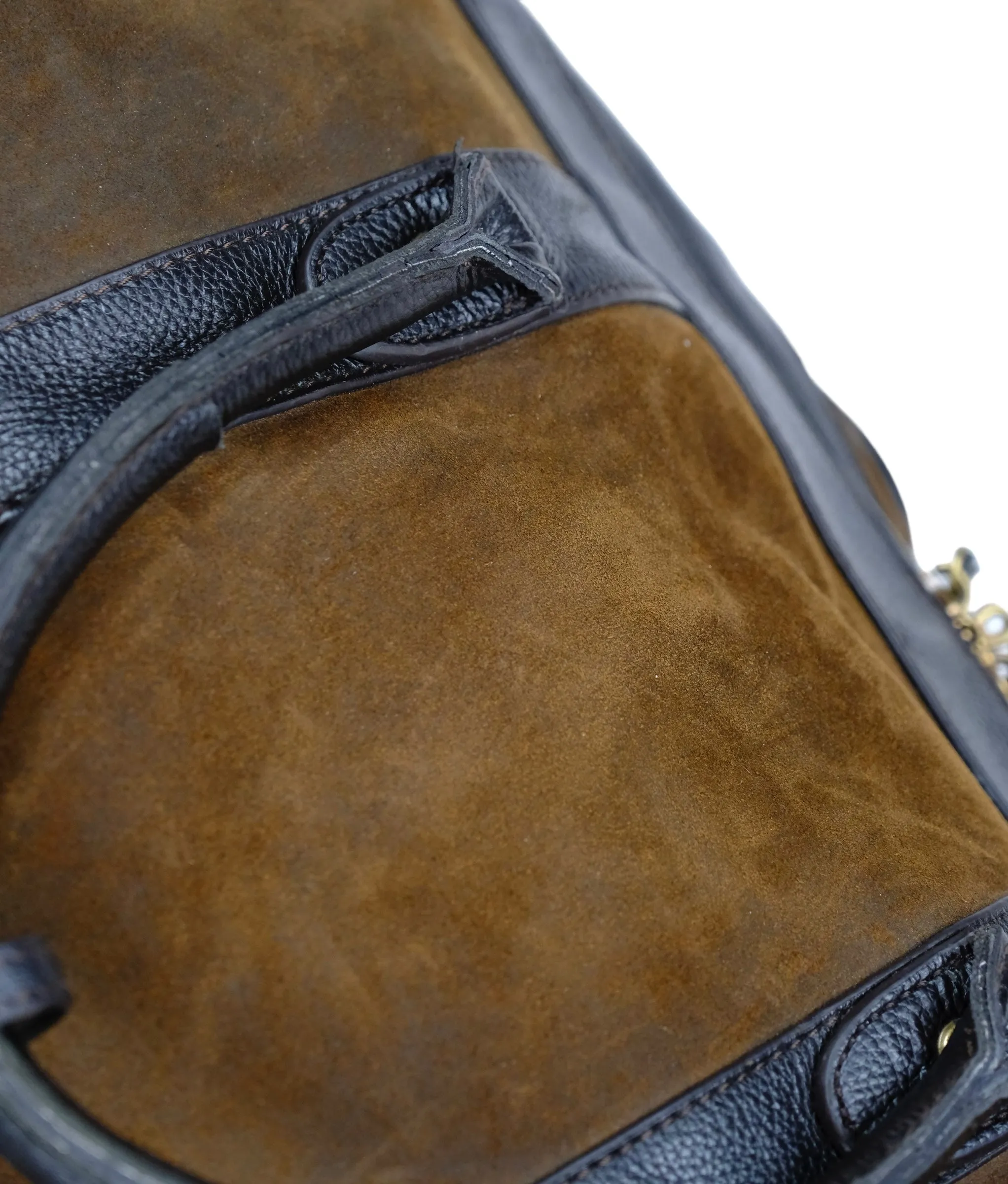 Baron - Brown Waxed Suede Weekend Bag 48h/50L