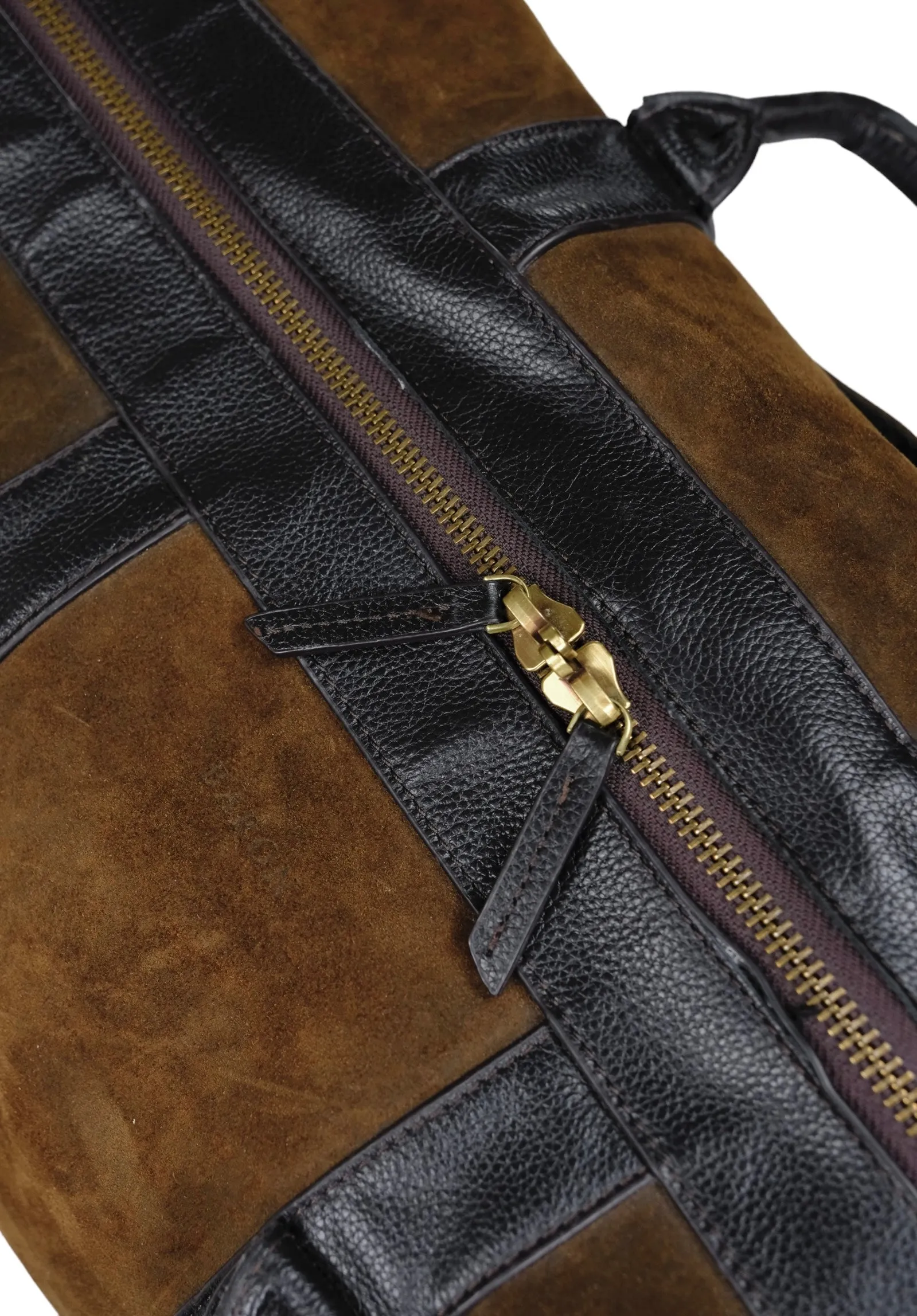Baron - Brown Waxed Suede Weekend Bag 48h/50L