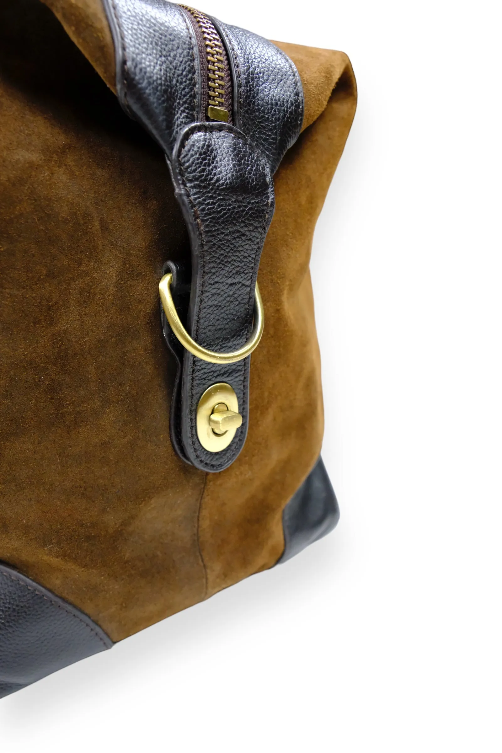 Baron - Brown Waxed Suede Weekend Bag 48h/50L