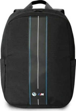 BMW Nylon Blue Stripe Backpack for 16" Laptop Black - BMBP15COMPVSKL
