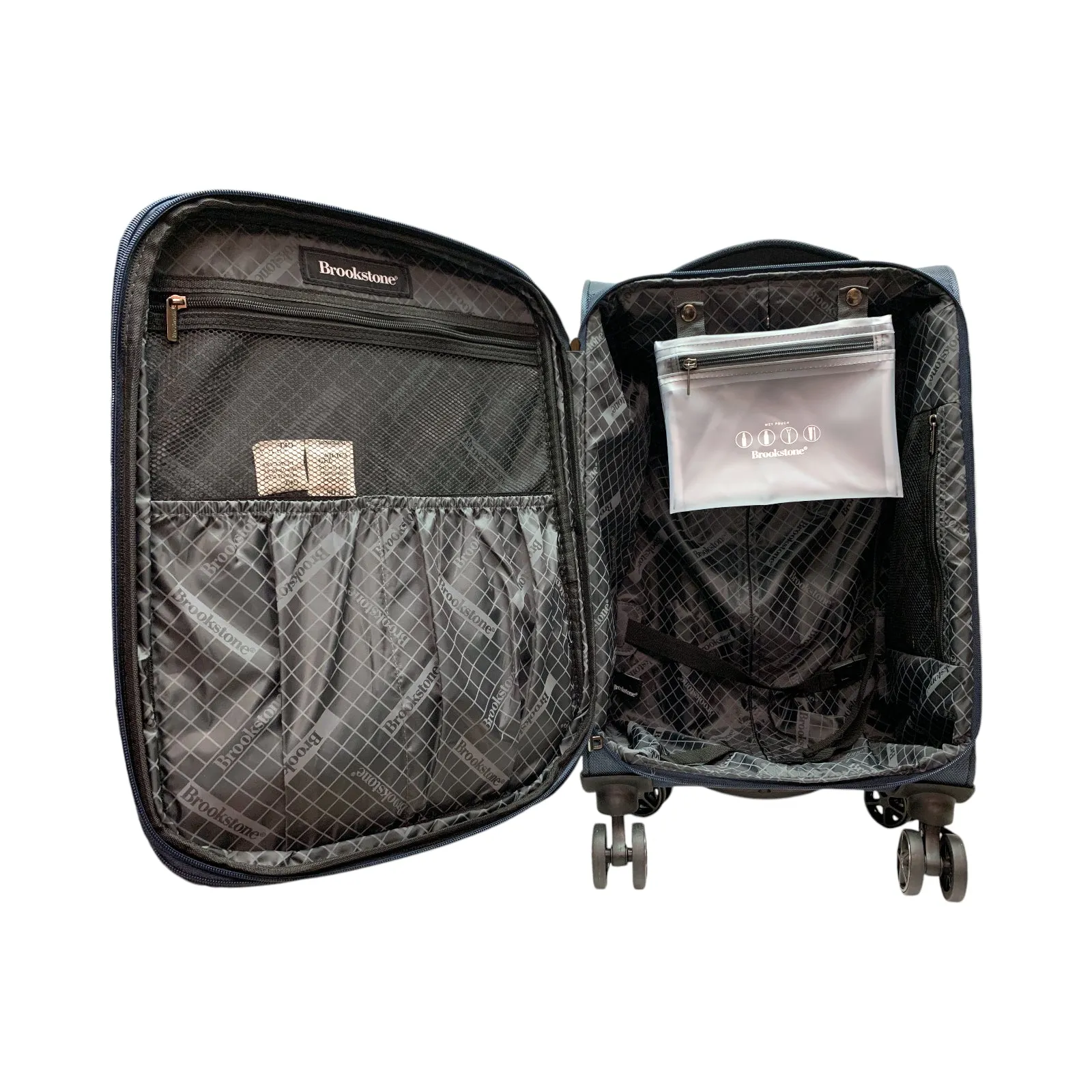 Brookstone Harbor 21" Collection Carry-On Spinner Suitcase, Navy, BR-EV-1121