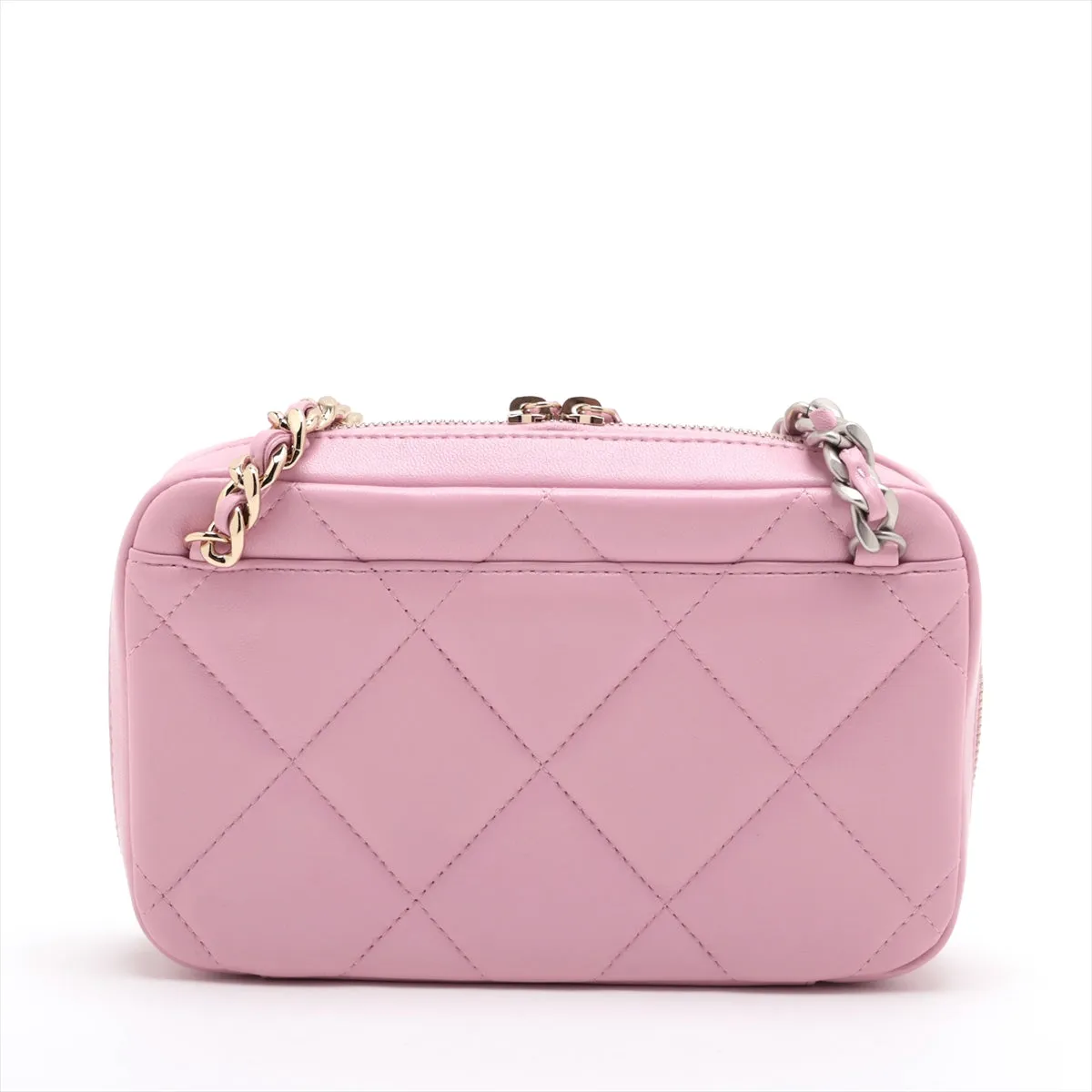 Chanel 19  Chain Shoulder Bag Pink G x Silver Gold AP2728