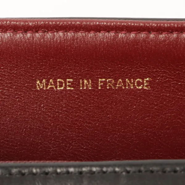 Chanel Around 1990 Made Edge Design Flap Turn-Lock Chain Bag Black/Red