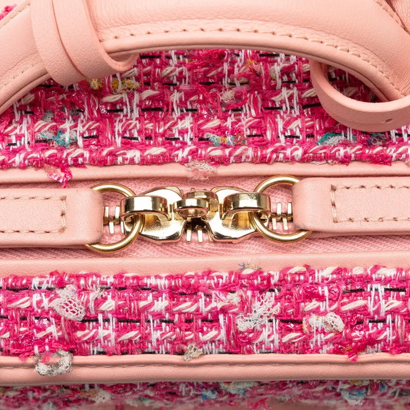 Chanel Coco Chain Shoulder Bag Pink Multicolor  Tweed  CHANEL