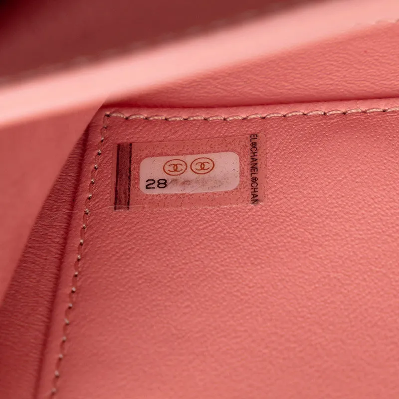 Chanel Coco Chain Shoulder Bag Pink Multicolor  Tweed  CHANEL