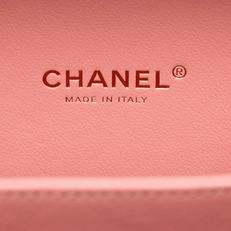 Chanel Coco Chain Shoulder Bag Pink Multicolor  Tweed  CHANEL