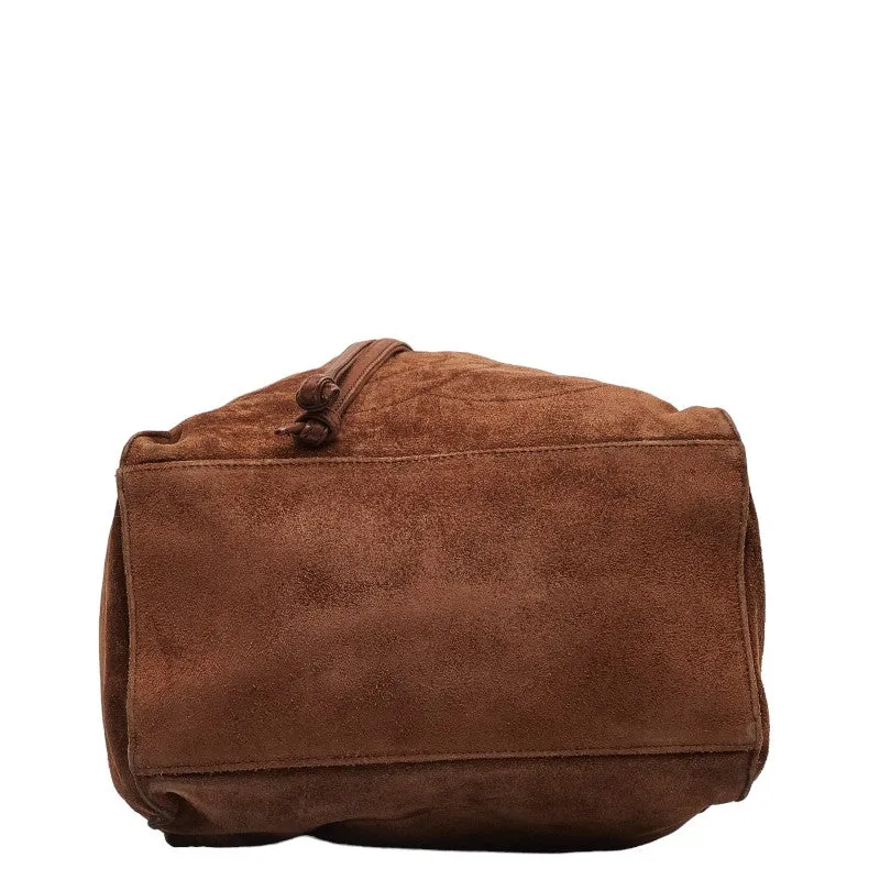 Chanel Coco Close Chain Shoulder Bag Brown Suede  Chanel