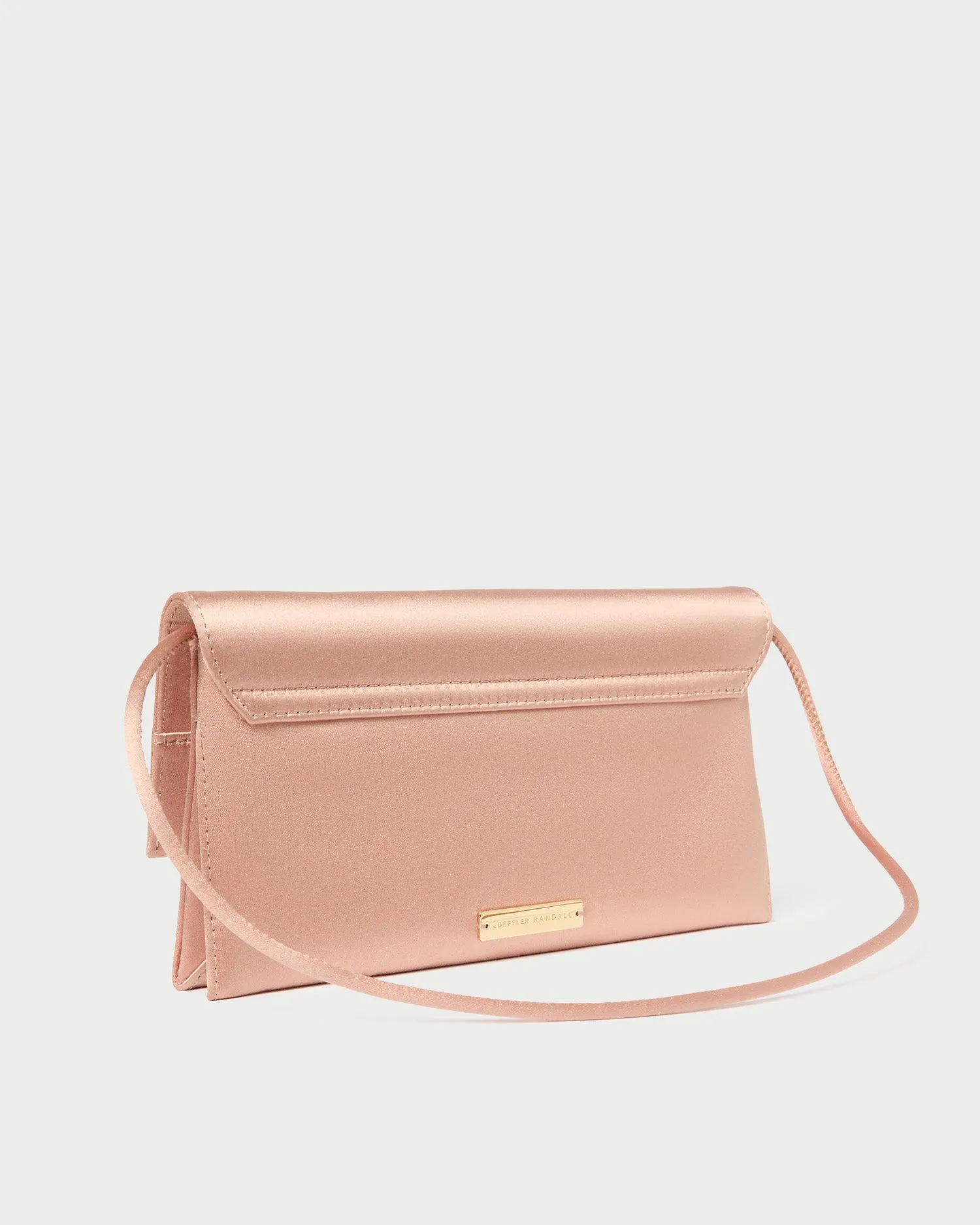 Charlee Blush Satin Shoulder Bag