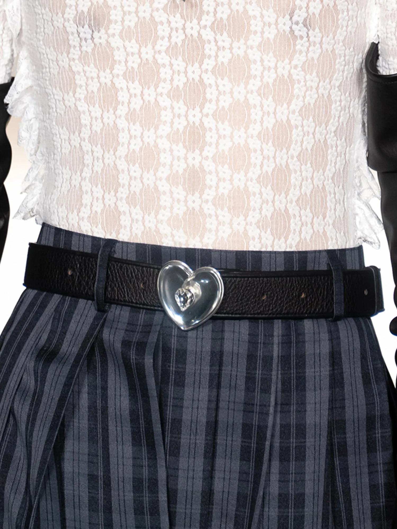 Charming Heart Belt Black