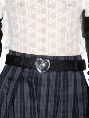 Charming Heart Belt Black