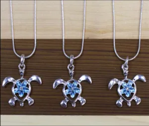 Charming Shark Turtle & Hibiscus Necklace