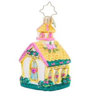 Charming Wedding Chapel Gem Ornament