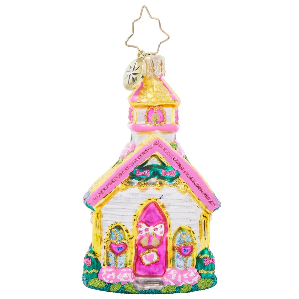 Charming Wedding Chapel Gem Ornament