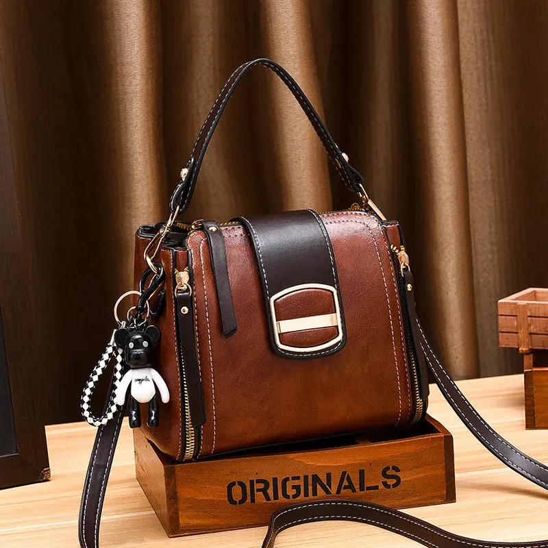 Chic Designer-Inspired Handbag with Charms