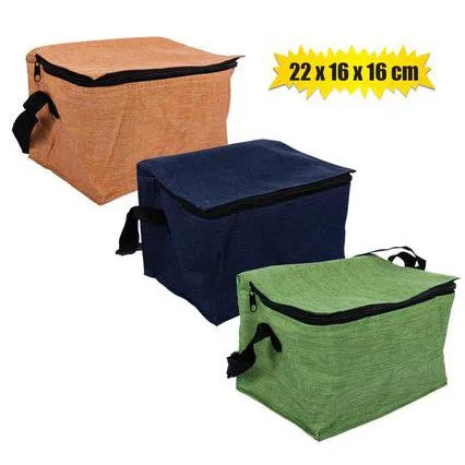 Cooler Bag Nylon Lunch Bag 22x16x16cm  - 6 Can Fit Size