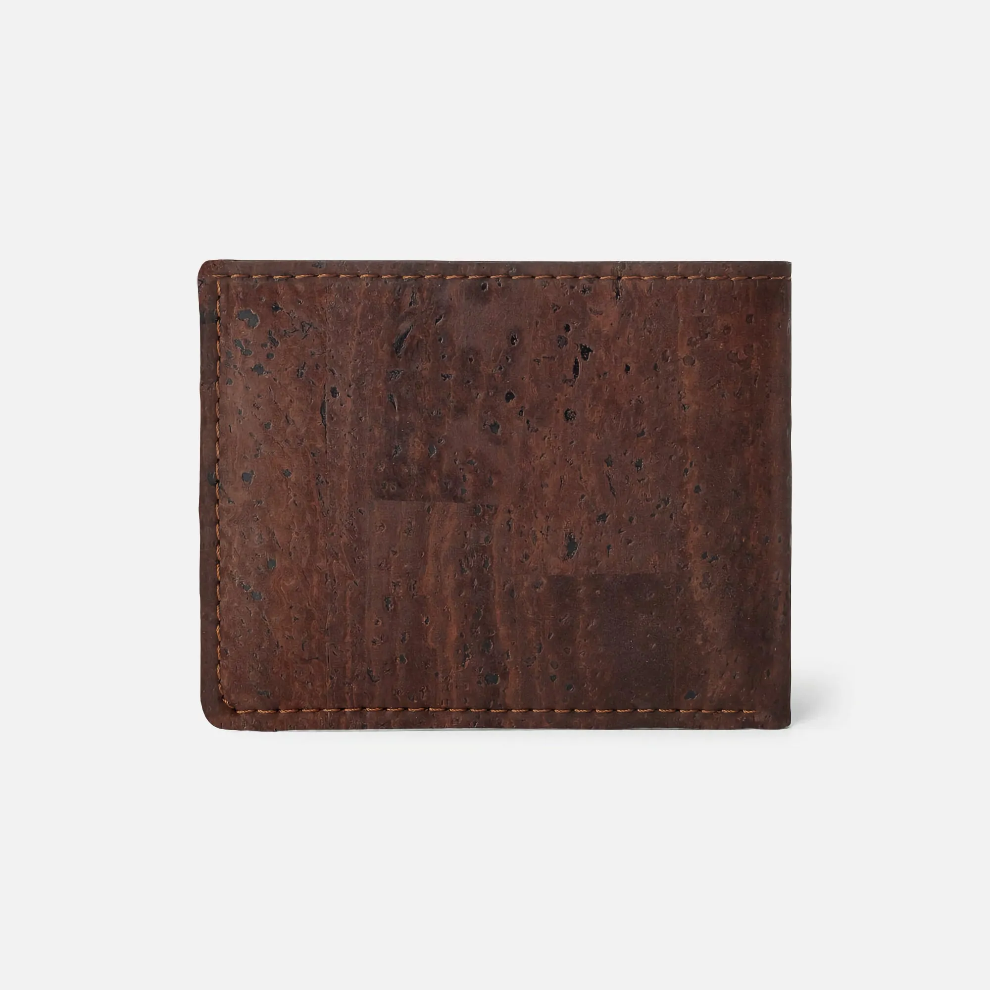 Corkor Vegan Cork Slim Bifold Wallet, Dark Brown
