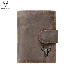 Designer Leather Wallet for Men: RFID Protection, Coin Purse, Flip ID, Credit Card Holder, and Hidden Pocket