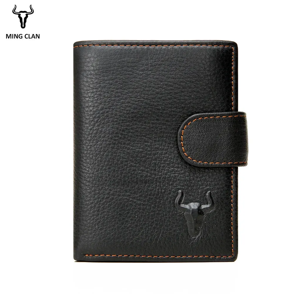 Designer Leather Wallet for Men: RFID Protection, Coin Purse, Flip ID, Credit Card Holder, and Hidden Pocket