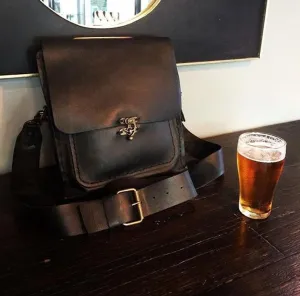 Distressed Brown Crossbody Bag