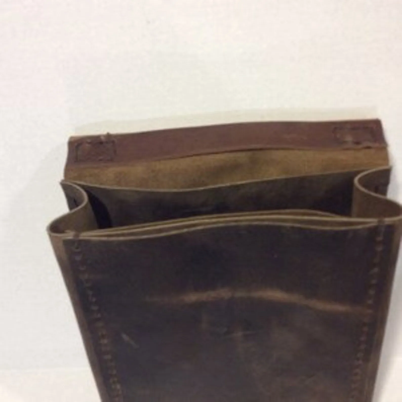 Distressed Brown Crossbody Bag