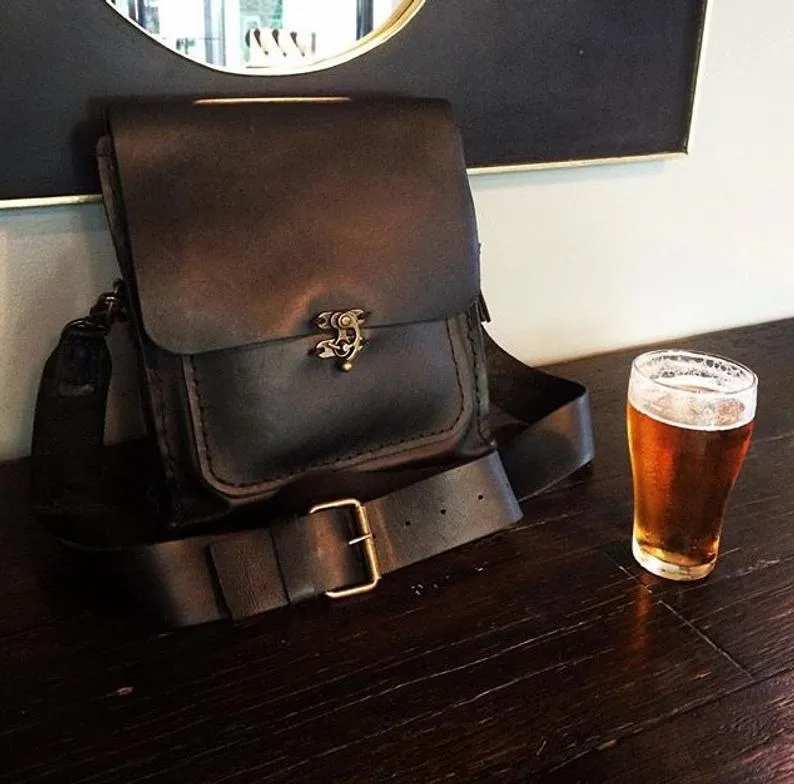 Distressed Brown Crossbody Bag