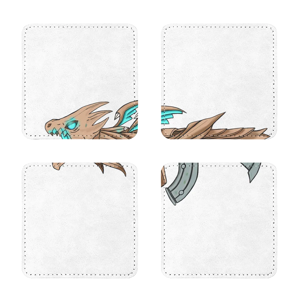 Dragon Gun Sublimation Coasters Pack of Four