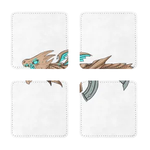 Dragon Gun Sublimation Coasters Pack of Four