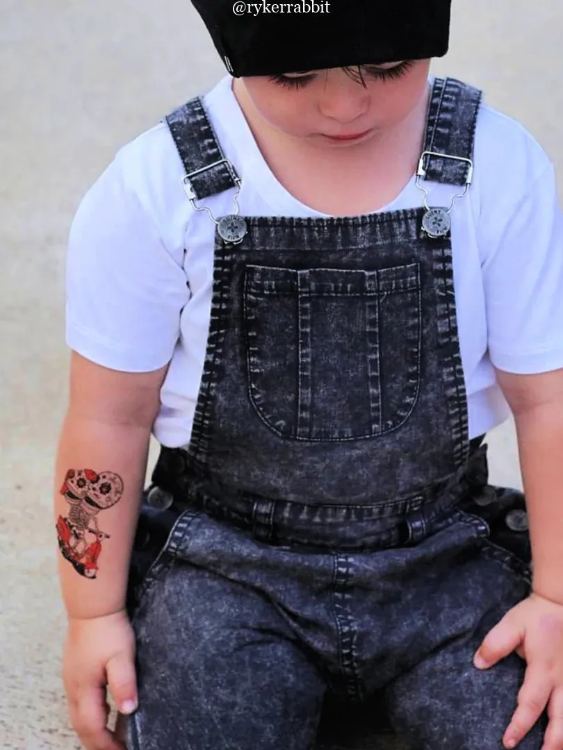 Ducky Street Skeletons Temporary Tattoos