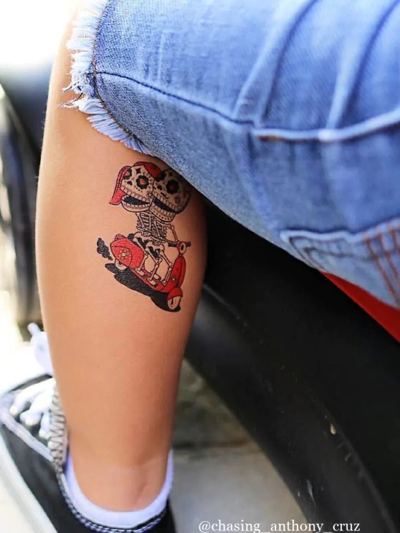 Ducky Street Skeletons Temporary Tattoos