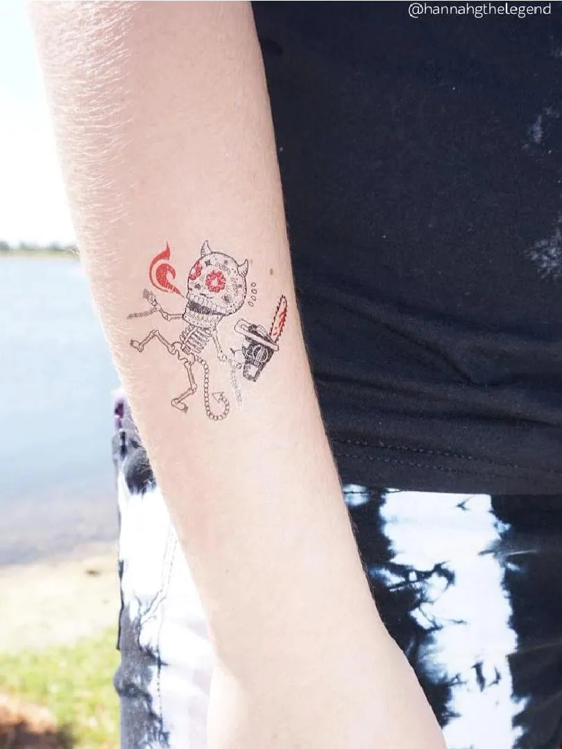 Ducky Street Skeletons Temporary Tattoos