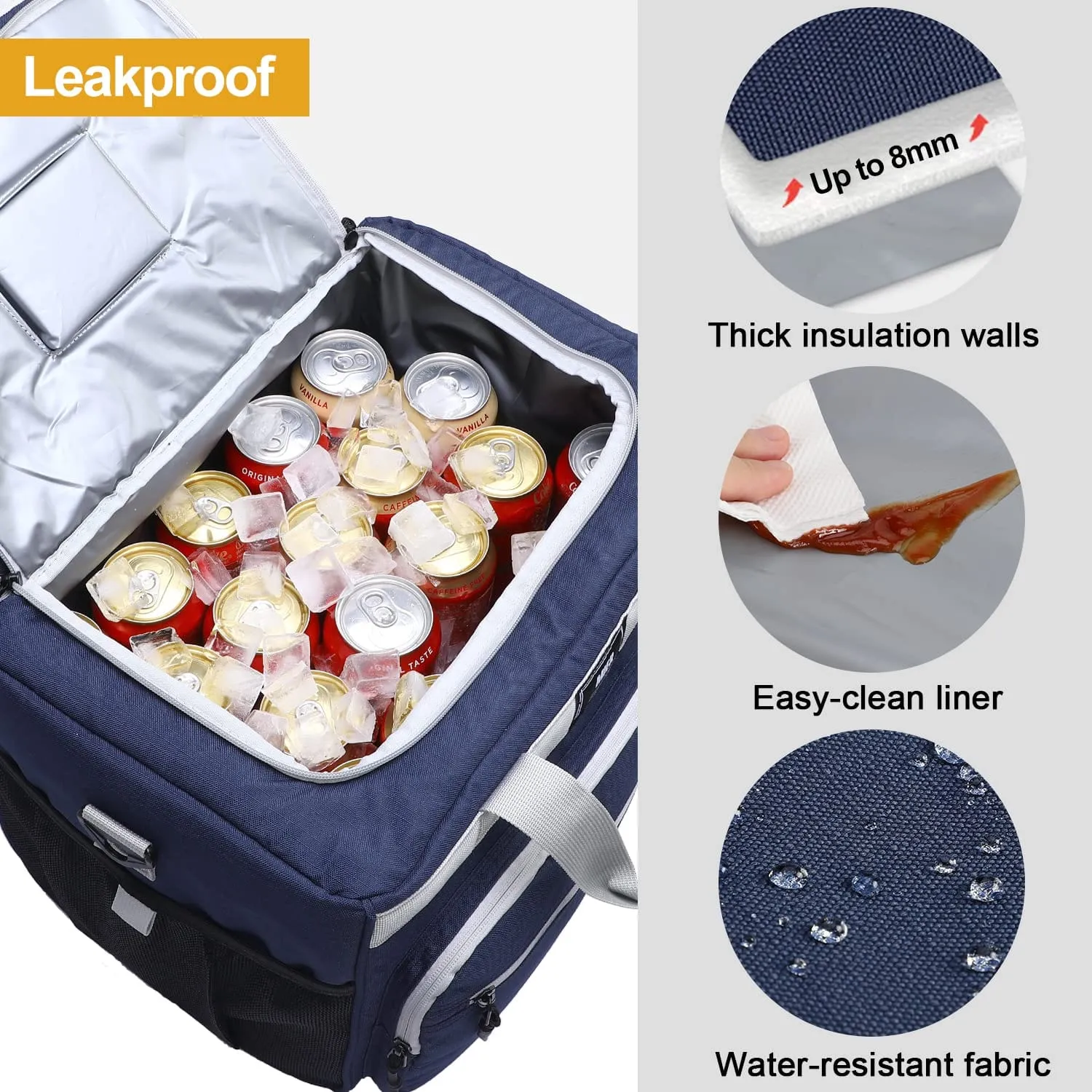 Extra Large Soft Cooler Bag With Opener, 45 Can