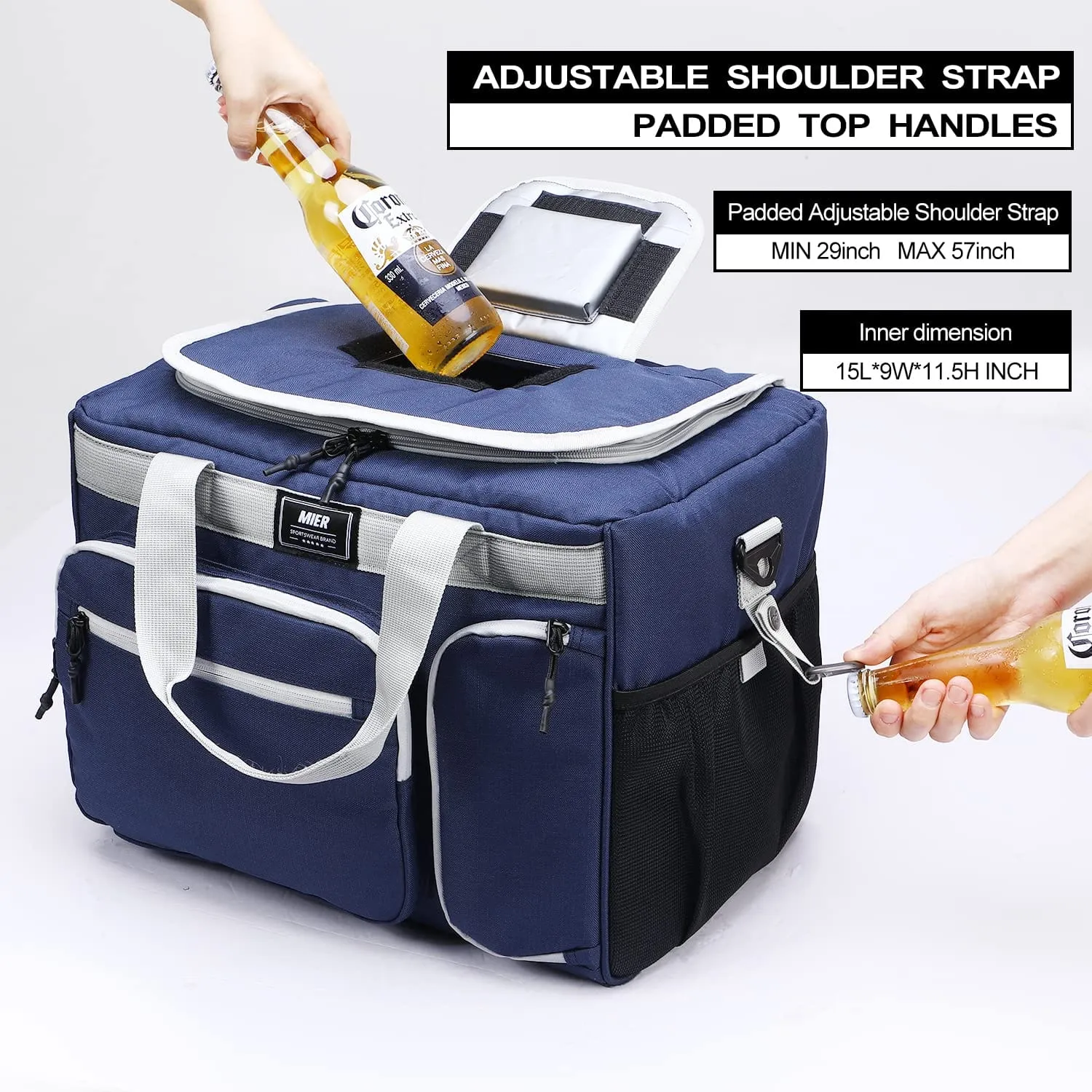 Extra Large Soft Cooler Bag With Opener, 45 Can
